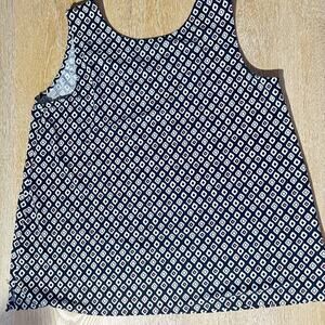 Talbots Plus Sleeveless Geometric Print Blouse – Size 2X